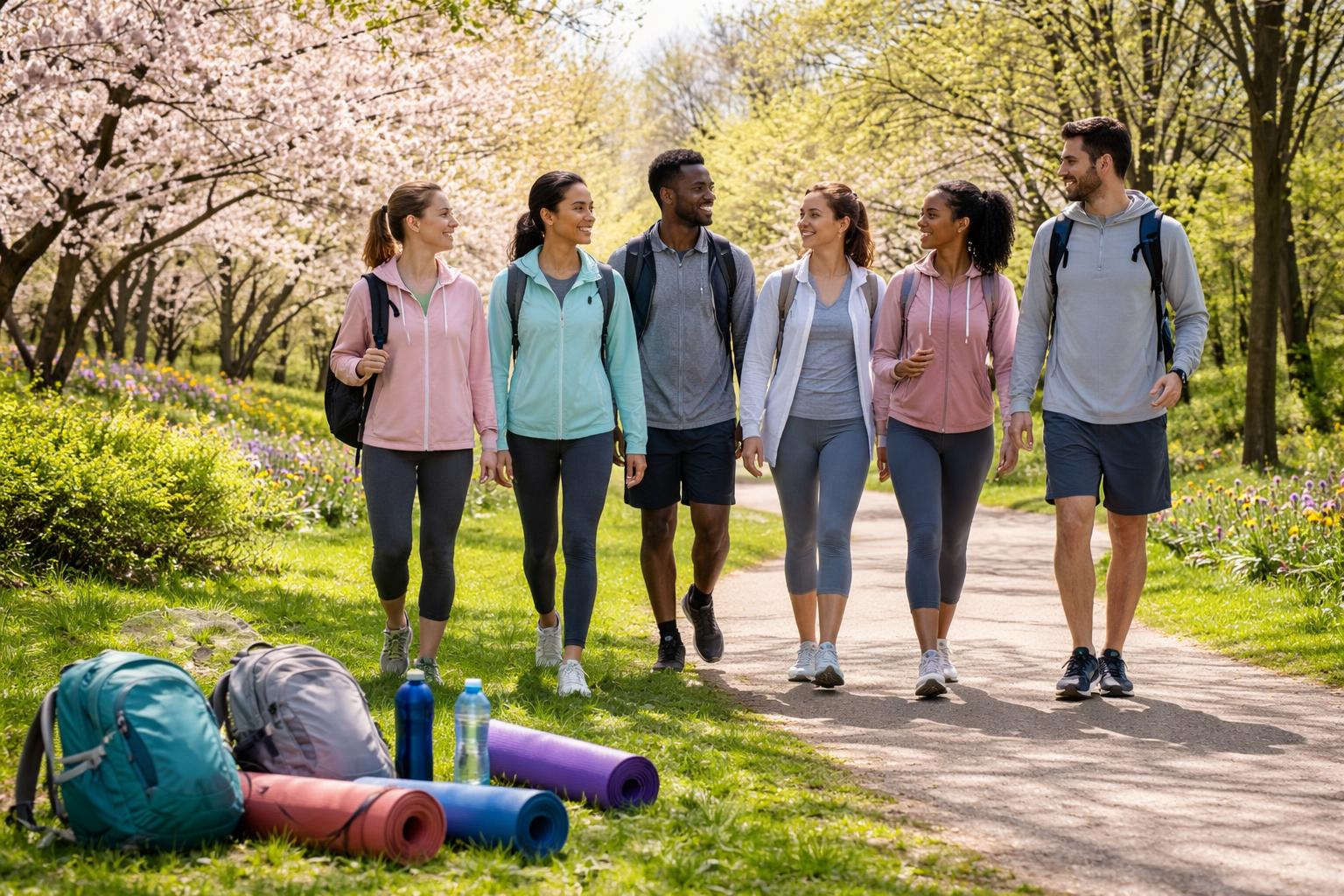 Jar v pohybe – tipy na šport a výbavu pre lepšiu kondíciu 2 Žena beží v jarnej prírode v ľahkom športovom oblečení a obuvi