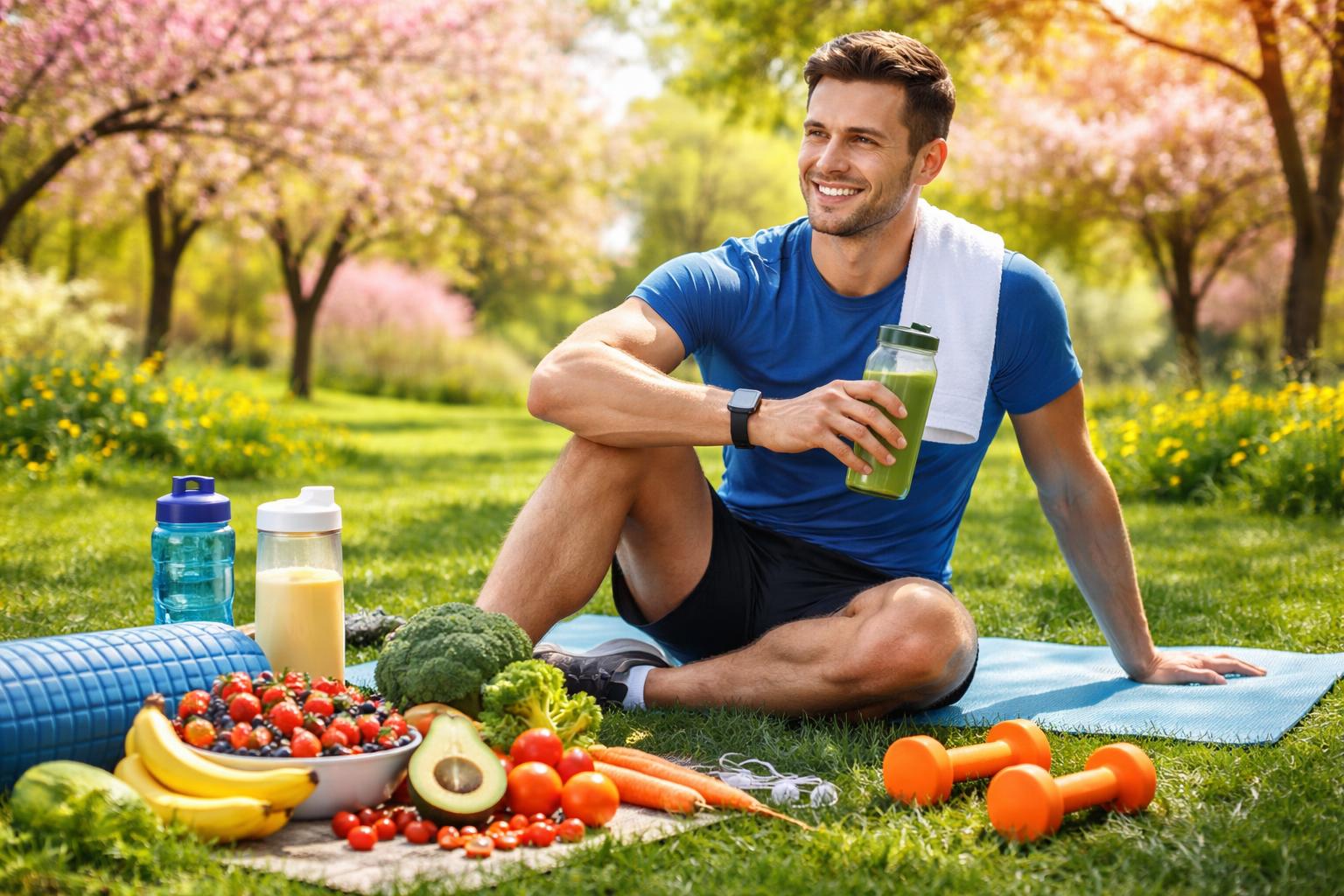 Športové novinky, ktoré podporia tvoje zdravie túto jar 2 Muž beží v parku na jar, vyvážená strava podporuje regeneráciu tela.